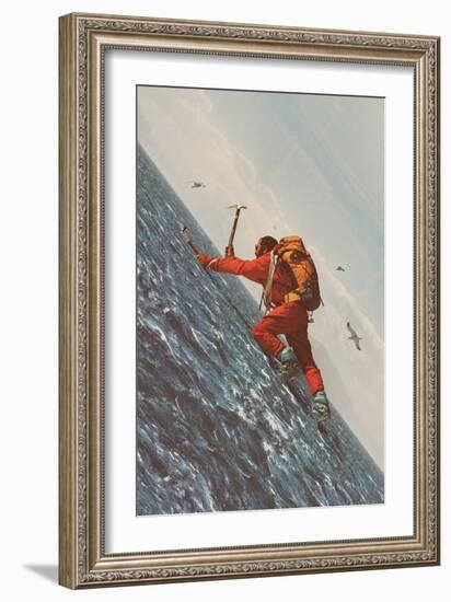 The Mountaineer, 2021 (Collage)-Florent Bodart-Framed Giclee Print