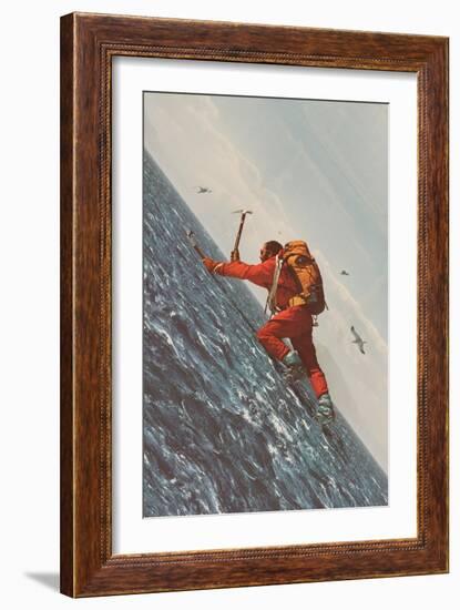 The Mountaineer, 2021 (Collage)-Florent Bodart-Framed Giclee Print