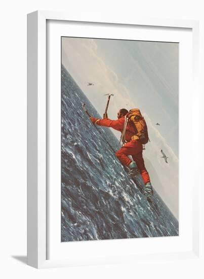 The Mountaineer, 2021 (Collage)-Florent Bodart-Framed Giclee Print