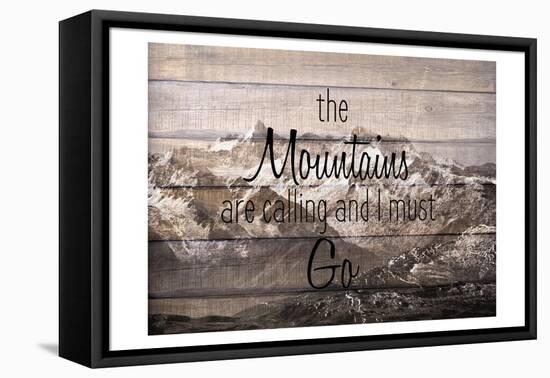 The Mountains are Calling-Kimberly Allen-Framed Stretched Canvas