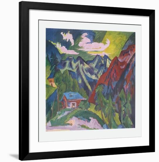 The Mountains at Klosters, Switzerland-Ernst Ludwig Kirchner-Framed Collectable Print