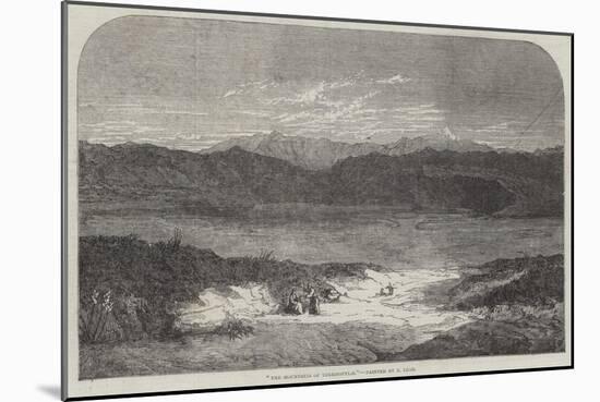 The Mountains of Thermopylae-Edward Lear-Mounted Giclee Print