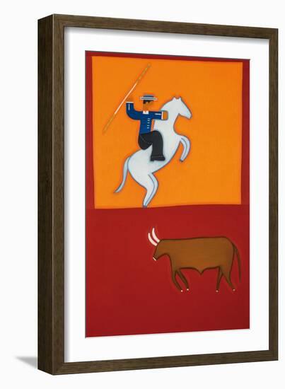 The mounted bullfighter-Cristina Rodriguez-Framed Giclee Print