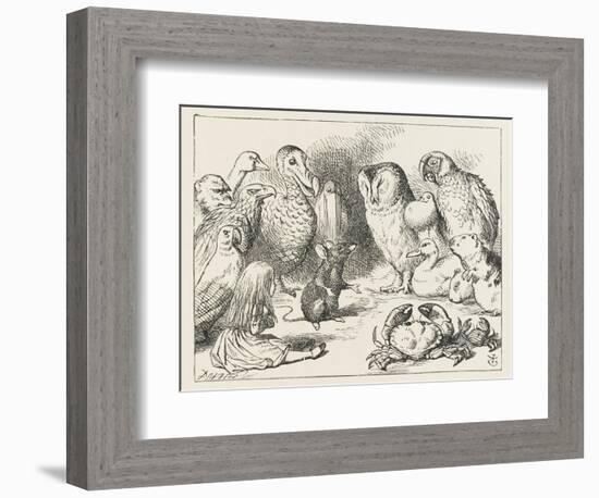 The Mouse Holds Court-John Tenniel-Framed Photographic Print