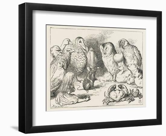 The Mouse Holds Court-John Tenniel-Framed Photographic Print