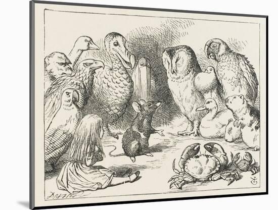 The Mouse Holds Court-John Tenniel-Mounted Photographic Print