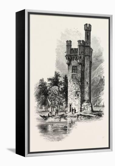 The Mouse Tower, Mauseturminsel, the Rhine, Germany, 19th Century-null-Framed Premier Image Canvas