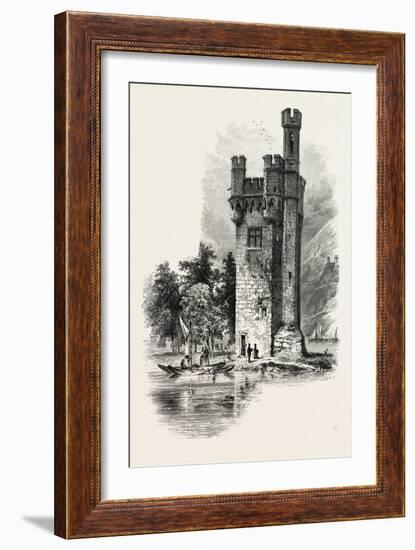 The Mouse Tower, Mauseturminsel, the Rhine, Germany, 19th Century-null-Framed Giclee Print