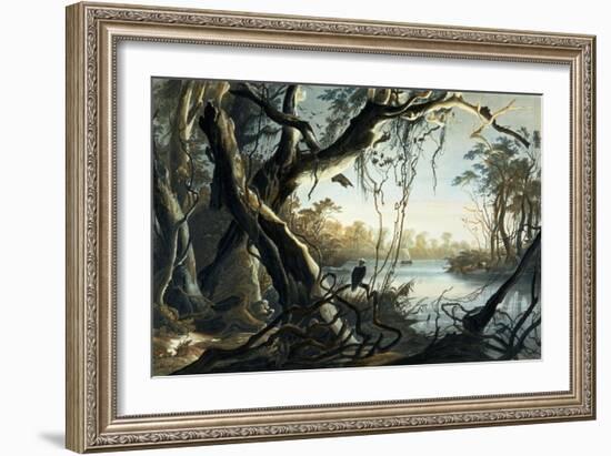 The Mouth of the Fox River, Indiana-Karl Bodmer-Framed Giclee Print