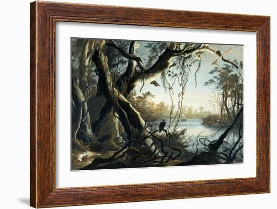 The Mouth of the Fox River, Indiana-Karl Bodmer-Framed Giclee Print