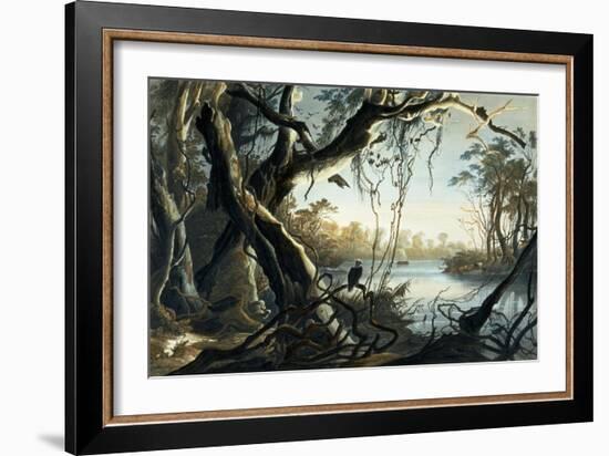 The Mouth of the Fox River, Indiana-Karl Bodmer-Framed Giclee Print