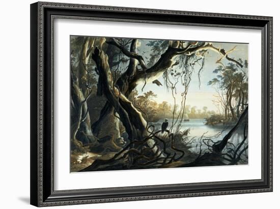 The Mouth of the Fox River, Indiana-Karl Bodmer-Framed Giclee Print