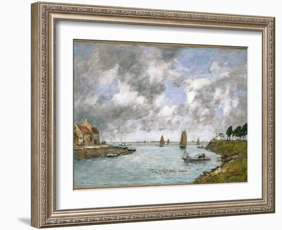 The Mouth of the River Somme, St. Valery-Sur-Somme, 1891-Eugène Boudin-Framed Giclee Print