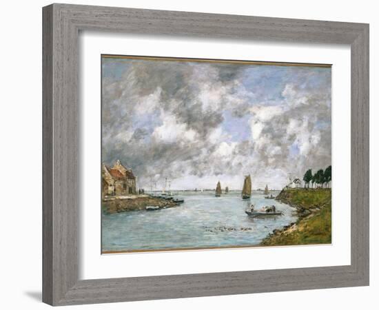 The Mouth of the River Somme, St. Valery-Sur-Somme, 1891-Eugène Boudin-Framed Giclee Print