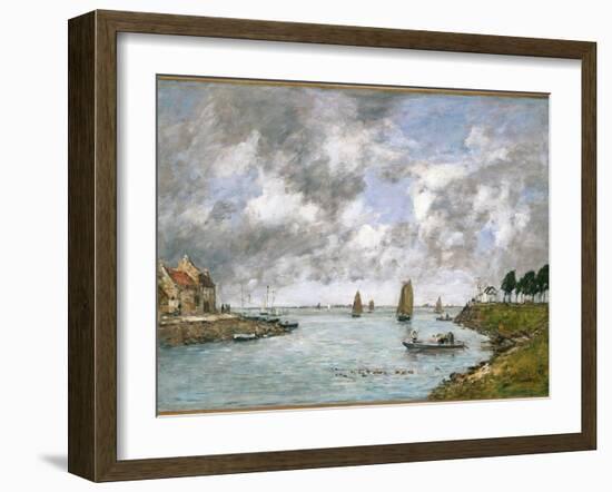 The Mouth of the River Somme, St. Valery-Sur-Somme, 1891-Eugène Boudin-Framed Giclee Print