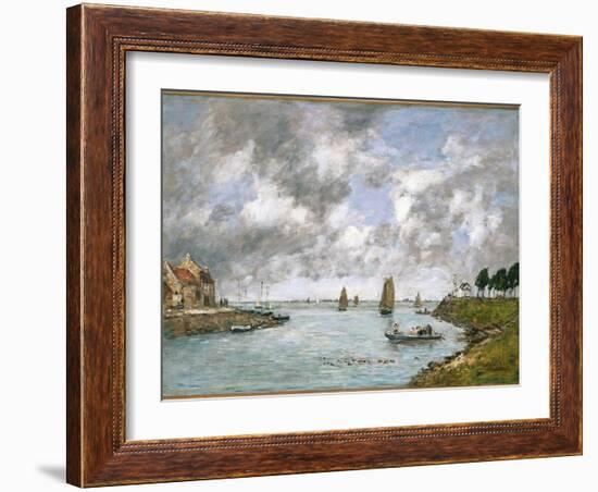 The Mouth of the River Somme, St. Valery-Sur-Somme, 1891-Eugène Boudin-Framed Giclee Print