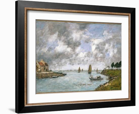 The Mouth of the River Somme, St. Valery-Sur-Somme, 1891-Eugène Boudin-Framed Giclee Print