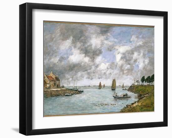 The Mouth of the River Somme, St. Valery-Sur-Somme, 1891-Eugène Boudin-Framed Giclee Print