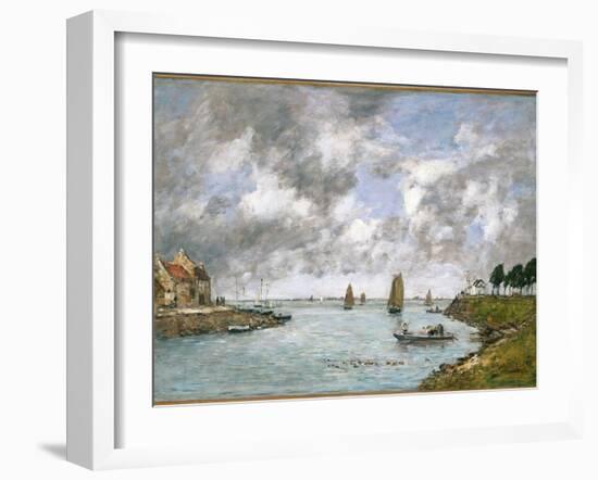 The Mouth of the River Somme, St. Valery-Sur-Somme, 1891-Eugène Boudin-Framed Giclee Print