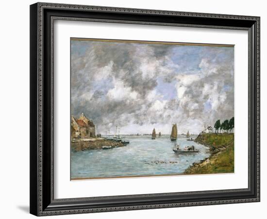 The Mouth of the River Somme, St. Valery-Sur-Somme, 1891-Eugène Boudin-Framed Giclee Print