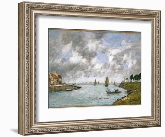 The Mouth of the River Somme, St. Valery-Sur-Somme, 1891-Eugène Boudin-Framed Giclee Print