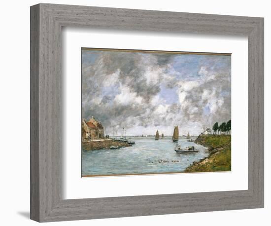 The Mouth of the River Somme, St. Valery-Sur-Somme, 1891-Eugène Boudin-Framed Giclee Print