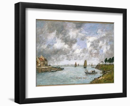 The Mouth of the River Somme, St. Valery-Sur-Somme, 1891-Eugène Boudin-Framed Giclee Print