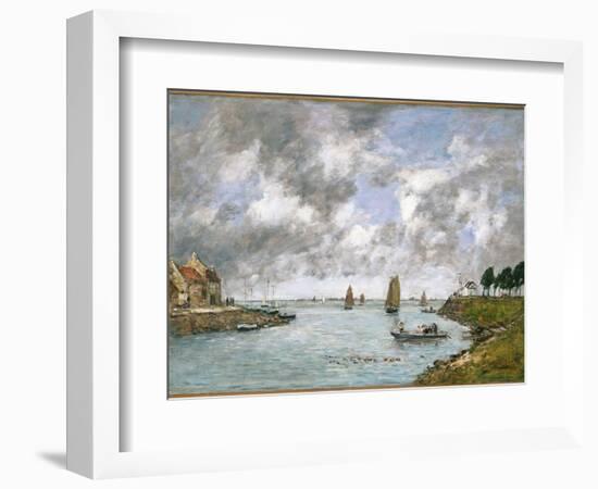 The Mouth of the River Somme, St. Valery-Sur-Somme, 1891-Eugène Boudin-Framed Giclee Print