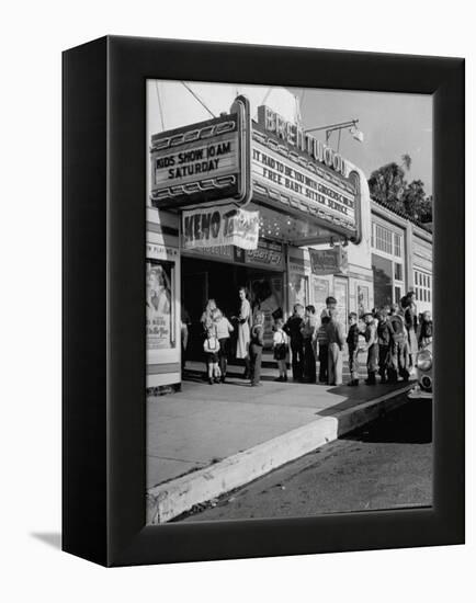 The Movie Theater Boosting Business by Caring For Child Customers on the Weekends-Allan Grant-Framed Premier Image Canvas