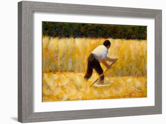 The Mower, 1881-82-Georges Seurat-Framed Giclee Print