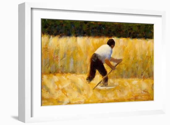 The Mower, 1881-82-Georges Seurat-Framed Giclee Print