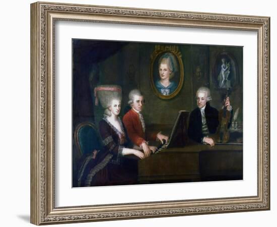 The Mozart Family, 1780-1781-Johann Nepomuk della Croce-Framed Giclee Print