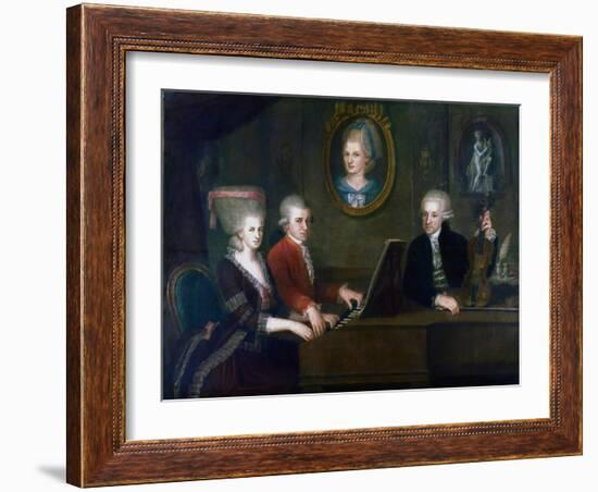 The Mozart Family, 1780-1781-Johann Nepomuk della Croce-Framed Giclee Print