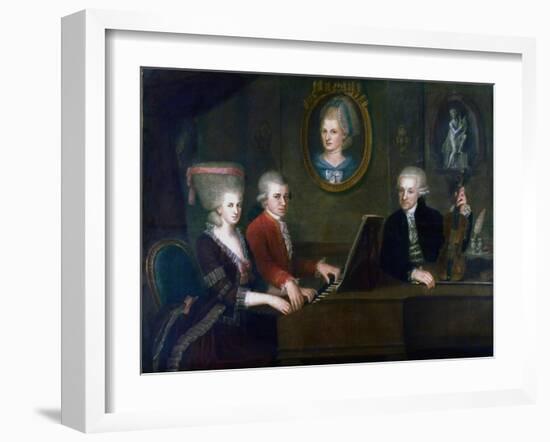 The Mozart Family, 1780-1781-Johann Nepomuk della Croce-Framed Giclee Print