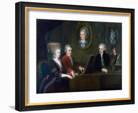 The Mozart Family, 1780-1781-Johann Nepomuk della Croce-Framed Giclee Print