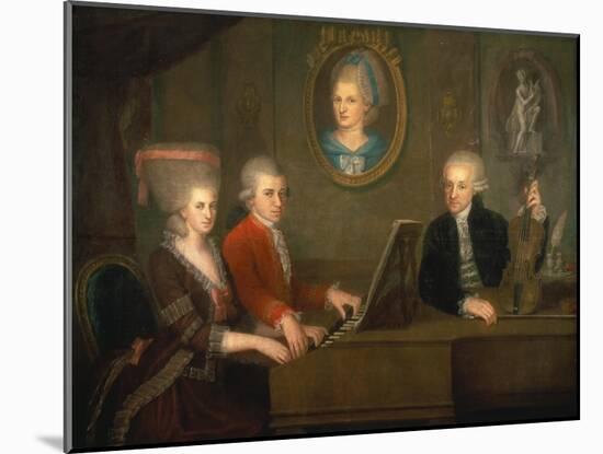 The Mozart Family, 1780-81-Johann Nepomuk della Croce-Mounted Giclee Print