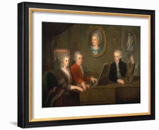 The Mozart Family, 1780-81-Johann Nepomuk della Croce-Framed Giclee Print