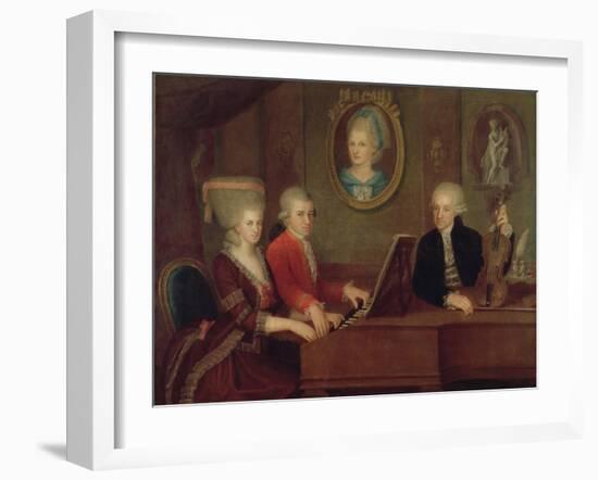 The Mozart Family, 1780-81-Johann Nepomuk della Croce-Framed Giclee Print