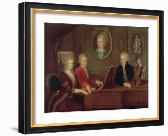 The Mozart Family, 1780-81-Johann Nepomuk della Croce-Framed Giclee Print