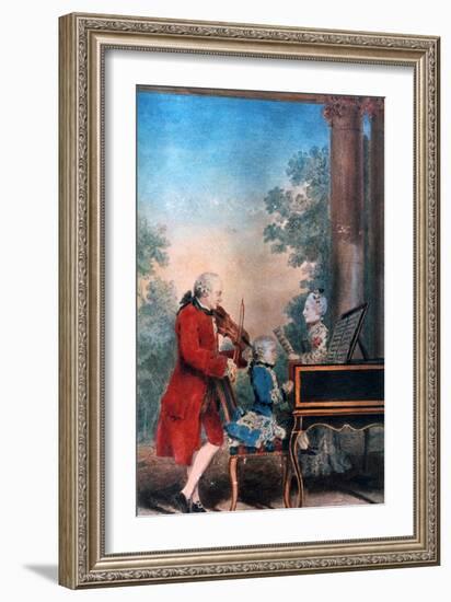 The Mozart Family in Paris in 1763-Louis de Carmontelle-Framed Giclee Print