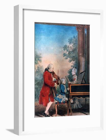 The Mozart Family in Paris in 1763-Louis de Carmontelle-Framed Giclee Print