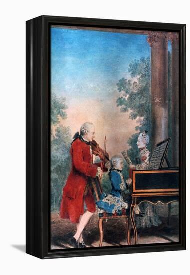 The Mozart Family in Paris in 1763-Louis de Carmontelle-Framed Premier Image Canvas