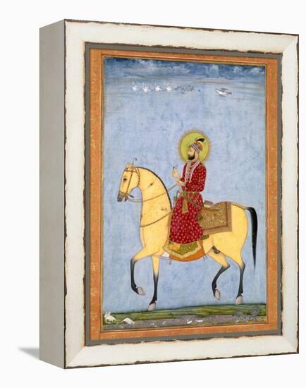 The Mughal Emperor Farrukhsiyar(1683-1719) (R.1713-19), from the Large Clive Album-Mughal-Framed Premier Image Canvas