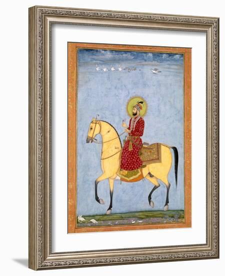 The Mughal Emperor Farrukhsiyar(1683-1719) (R.1713-19), from the Large Clive Album-Mughal-Framed Giclee Print