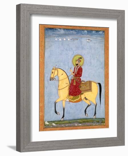 The Mughal Emperor Farrukhsiyar(1683-1719) (R.1713-19), from the Large Clive Album-Mughal-Framed Giclee Print