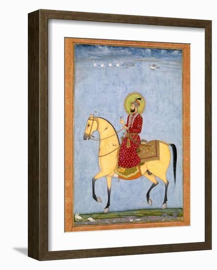 The Mughal Emperor Farrukhsiyar(1683-1719) (R.1713-19), from the Large Clive Album-Mughal-Framed Giclee Print