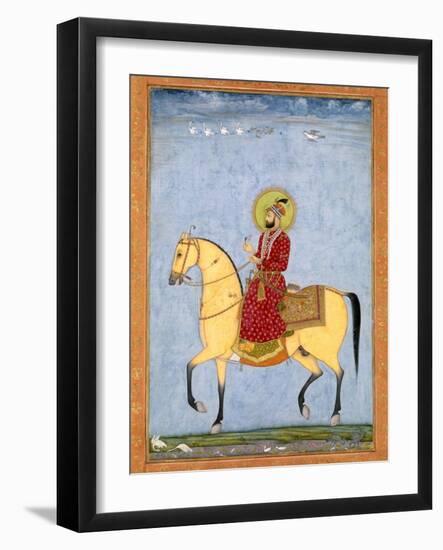 The Mughal Emperor Farrukhsiyar(1683-1719) (R.1713-19), from the Large Clive Album-Mughal-Framed Giclee Print