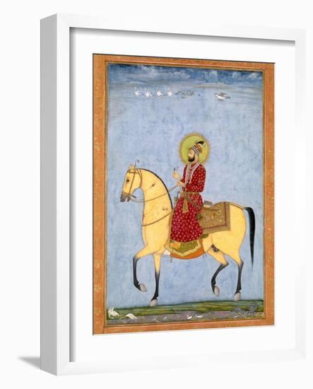 The Mughal Emperor Farrukhsiyar(1683-1719) (R.1713-19), from the Large Clive Album-Mughal-Framed Giclee Print