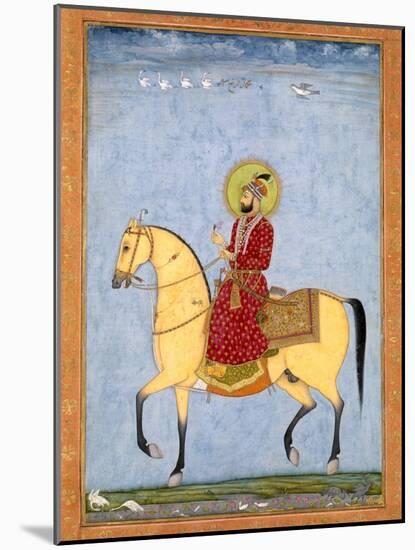 The Mughal Emperor Farrukhsiyar(1683-1719) (R.1713-19), from the Large Clive Album-Mughal-Mounted Giclee Print