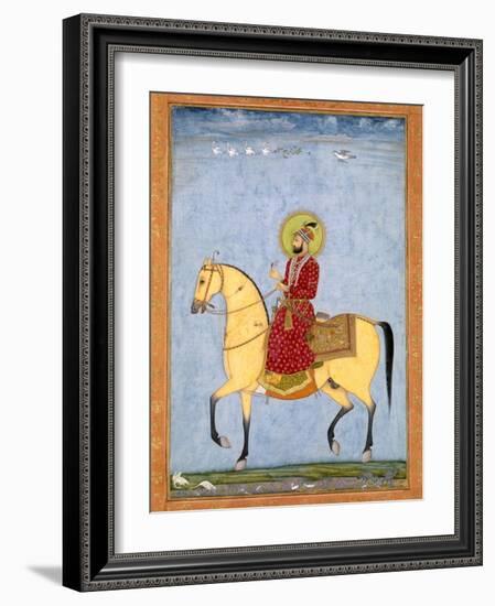 The Mughal Emperor Farrukhsiyar(1683-1719) (R.1713-19), from the Large Clive Album-Mughal-Framed Giclee Print